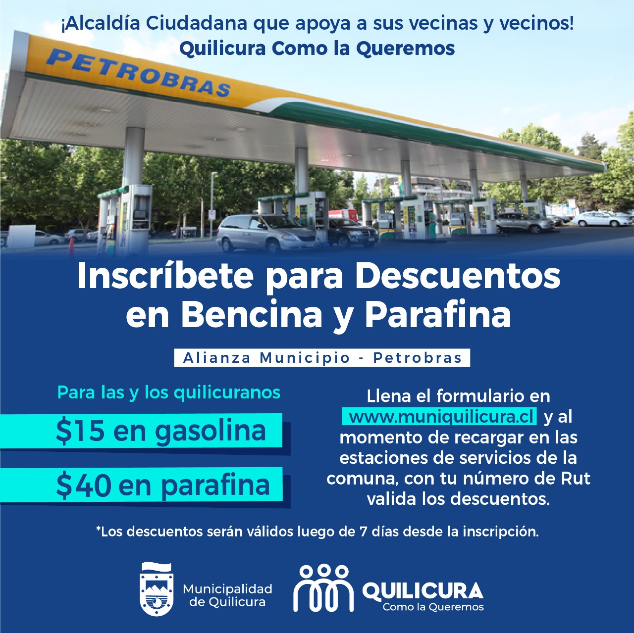 Descuento en Bencina y Parafina – Alianza Municipio y Petrobras